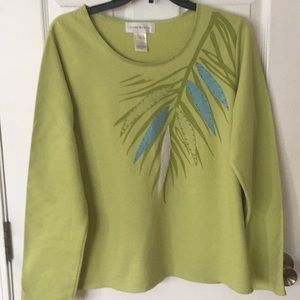Susan Bristol Lime Green Top